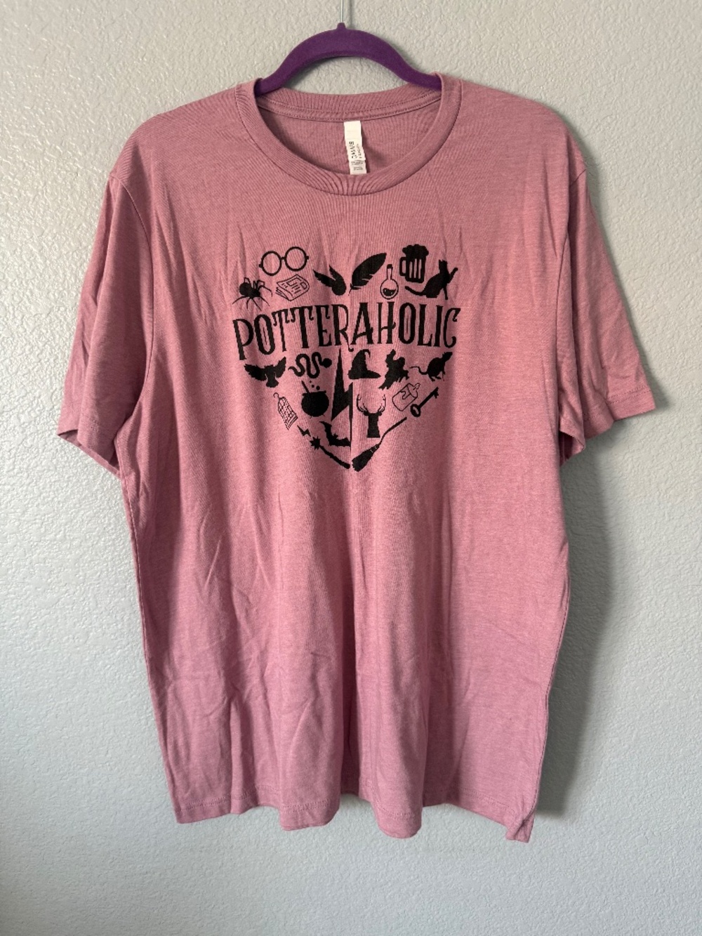 Etsy "Potteraholic" Harry Potter T-Shirt Pink 2XL Never Worn